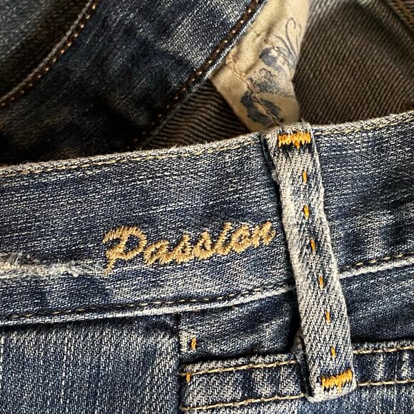 Vintage Y2K 00s Gold Sign Passion Low Rise Bootcut Flare Jean 28 Blue USA Made - Picture 13 of 16